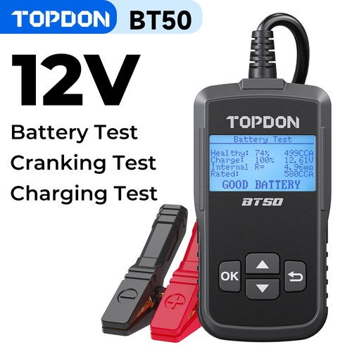 Topdon bt50 car battery tester - topdon,