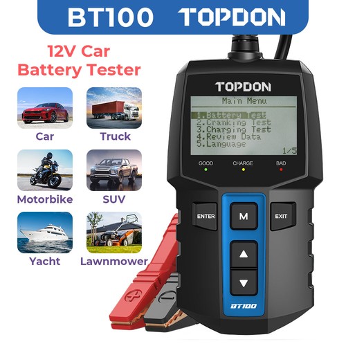 Topdon car battery tester 12v - tester,