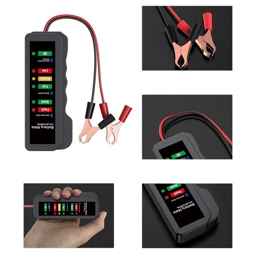 12v car battery - battery, tester