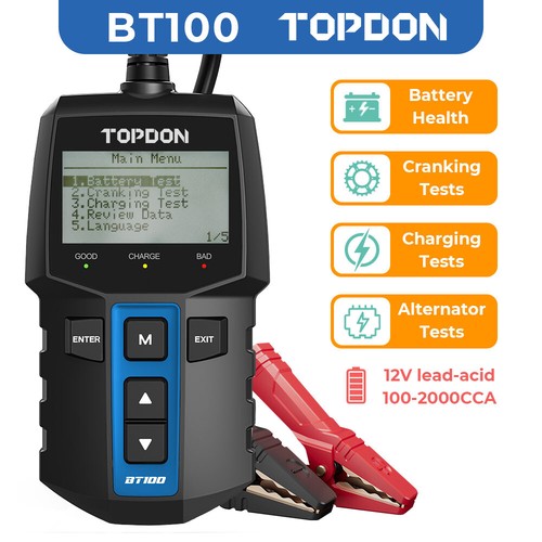 Topdon 12v car battery tester - topdon,